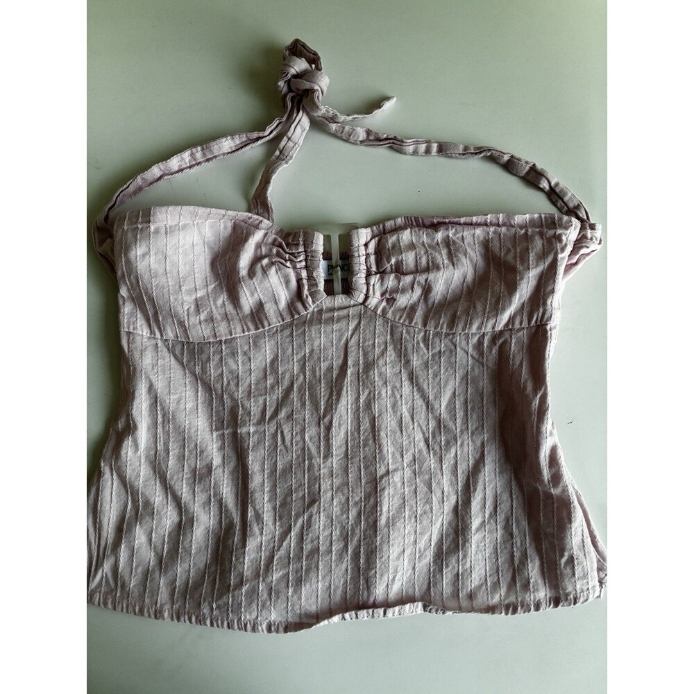 Princess Polly Isabetta Halter Crop Top Pink Size 4